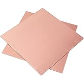 2 Pieces 99.9% Pure Copper Sheet, 4" x 4",18 Gauge(1mm) Thickness, Film Attached Copper Plate, Great for Jewelry, Crafts, modelers