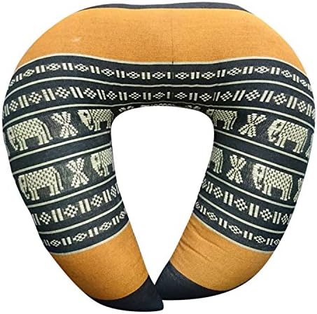 Kaideejung Neck Pillow – Multi-Purpose Pillow, Adjustable Neck Support Cushion,Chiropractic ,Comfortable trip for Flight,Train,Bus, Travel Pillow, Original Elephant Design Handicraft from Thailand