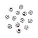 Pandahall 20pcs Tibetan Silver Antique Silver Barrel Beads Charms for Jewelry Makings 8x6.5mm Hole: 3mm