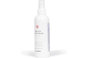 Manduka Yoga Mat Wash and Refresh – 100% Natural Essential Oil Yoga Mat Cleaning Spray, Fitness Equipment and Gym Accessories Cleaner, Non-irritating, Pet Friendly | Lavender Scent, 4 oz