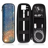 MoKo Holder Case for Apple Pencil, Premium PU Leather Case Carrying Bag Sleeve Pouch Cover for Apple iPad Pro Pencil / Pen, Samsung Stylus Pen, Surface Pen (with Built-in Pocket and Holder), Sky Star