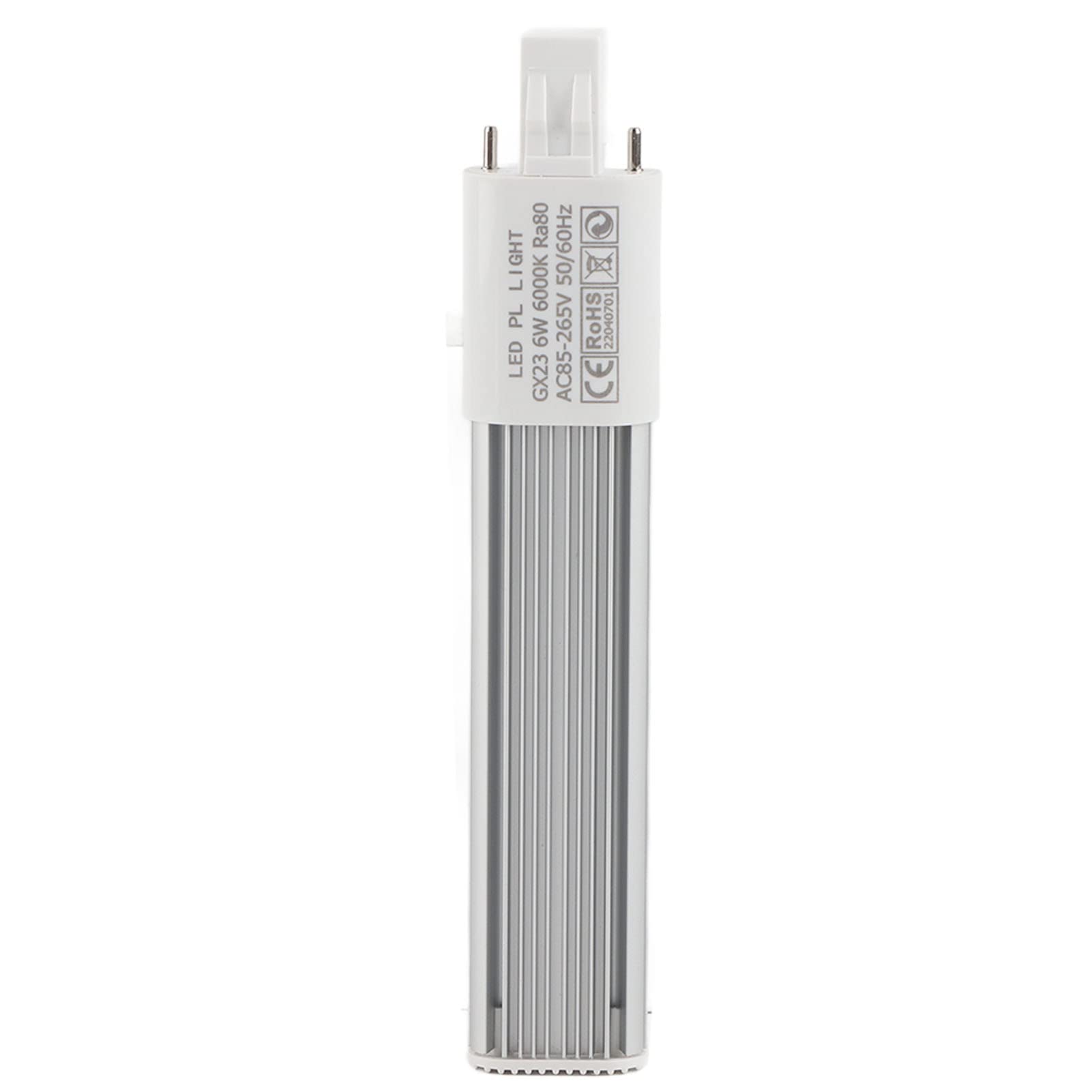 Tiiyee 6W 2-Pin LED Compact Lamp, GX23 2-Pin CFL Light Bulb Compact Fluorescent Lamp Replacement Single Tube PL Horizontal Recessed Tube Light Bulbs Remove Bypass The Ballast for Office Bathroom