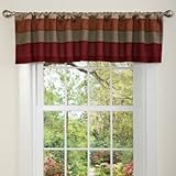 Lush Decor 18-Inch by 84-Inch Iman Valance, Red/Gold