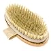 100% Natural Bath Body Brush with Long Bamboo Handle + Boar Bristles - Scrub Or Exfoliate Your Back + Dry Skin Easily with 2 Detachable Heads!