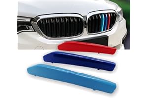 NYZAUTO M-Colored Stripe Grille Insert Trims Compatible with BMW 2017-up G30 G31 5 Series 520i 530i 540i 550i 9-Beam Kidney Grille