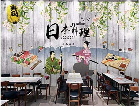 3D Custom Large Mural Japanese Style Wallpaper Sushi Restaurant Background Wall-Hand-Painted Japanese Restaurant Decoration Painting , 250Cmx175Cm