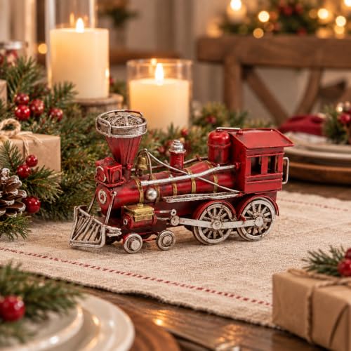 Berfutall-11'' Iron Classic Red Truck Pick-up Model Collectible Vehicle Decoration, Metal Truck Christmas Decor ,Unique Blend of Vintage, Rustic, Farmhouse Truck Decor for Table Top Decor. (D Small) at Amazon