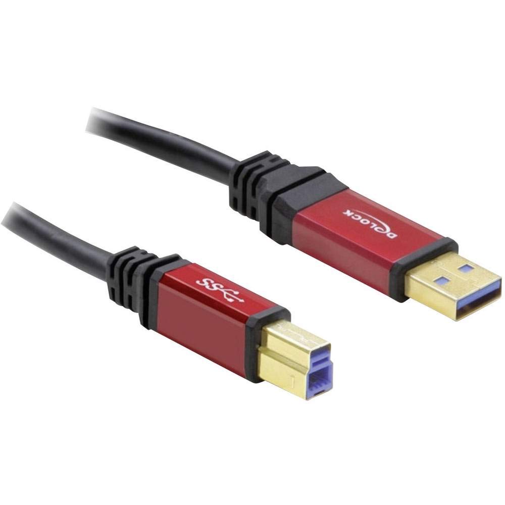 DeLOCK USB 3.0 Cable/USB A Male to USB B Male red 3 m
