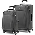 Travelpro Maxlite 5 Softside Expandable Luggage with 4 Spinner Wheels, Lightweight Suitcase, Men and Women, Shadow Grey, 2-Piece Set (21/25)
