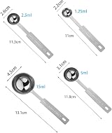 WEIQILE Stainless Steel Measuring Spoons Set 4 Pcs 1/4tsp-1tbsp view 2