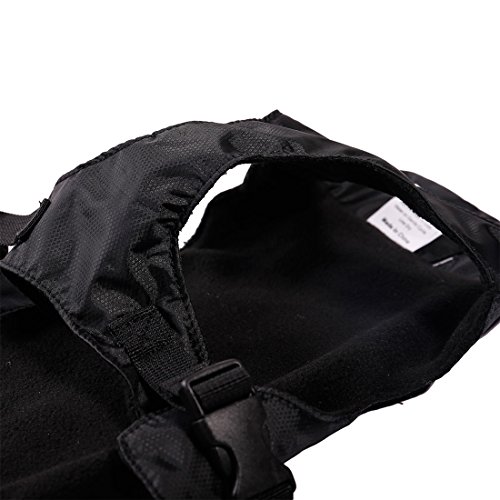 PETCEE (Please Pay Attention to The Size Dog Jacket Waterproof Fleece Lined Reflective Jacket Dog Loft Jacket Dog Climate Changer Fleece Jacket a Tape Measure (Black L)