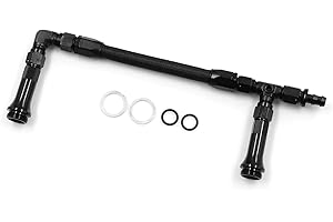 Braided AN6 Dual Feed Carb Fuel Line Double Pump Aluminum Alloy Compatible with 4150 Holley Carburetor 7/8inch 20 Thread Suit