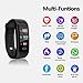 Eway Fitness Tracker, Smart Band with Heart Rate and Blood Pressure Monitor, Activity Tracker,IP67 Waterproof, Pedometer, Sleep Monitor, OLED, Bluetooth 4.0, Compatible with Android and IOS (black 1)