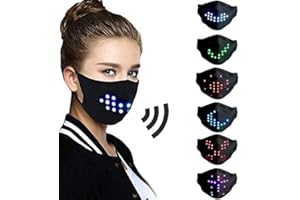 Dan&Dre LED Voice Activated Smart Masque Soft Comfortable 17 Changeable Voice Patterns Luminous Face Cover