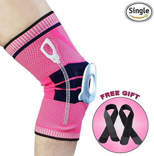 MetCalo Compression Nylon Silicone Knee Sleeve 2018 Knee Brace Side Stabilizers&Patella Gel Pad for Meniscus Tear,Arthritis,Joint Pain Relief&Sports Injury Recovery.Single-24 Hours Customer Support