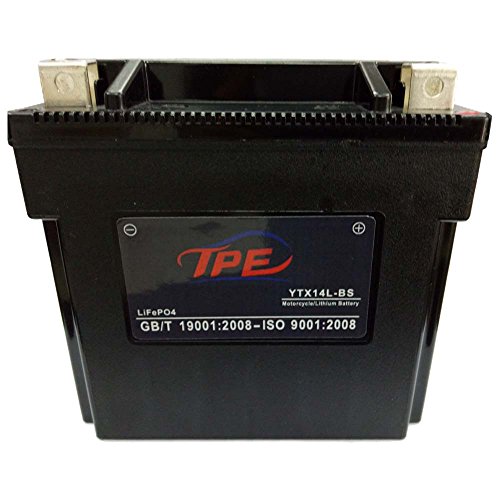 TPE 12V Lithium Motorcycle Battery Replacement with Built-in Battery Management System ï¼ˆYTX14L-BSï¼‰ AGM Replacement Power Sport Battery for Motorcycle Scooter Harvester