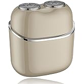 Mini Electric Shaver for Men and Women, Dual Head Portable Razor with Smart Sensor, Compact Travel Size Pocket Shaver, USB-C Rechargeable, Wet & Dry IPX6 Waterproof, Low Noise, Easy to Clean