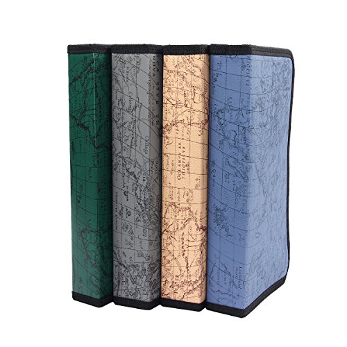 Mochiglory EVA World Map Pattern CD/DVD Bag 40/80 Discs Storage Carry Case Holder Wallet Carry Organizer - Thumbnail 3