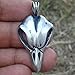 OhDeal4U Pewter Pendant Crow Raven Skull Gothic Magic Spirit Bellatrix Lestrange Vintage (Stainless Steel Chain)