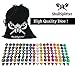 Skull Splitter Dice- One Pound Bag- 126 Polyhedral RPG Bulk Dice- 18 Complete Sets- Velvet Pouch