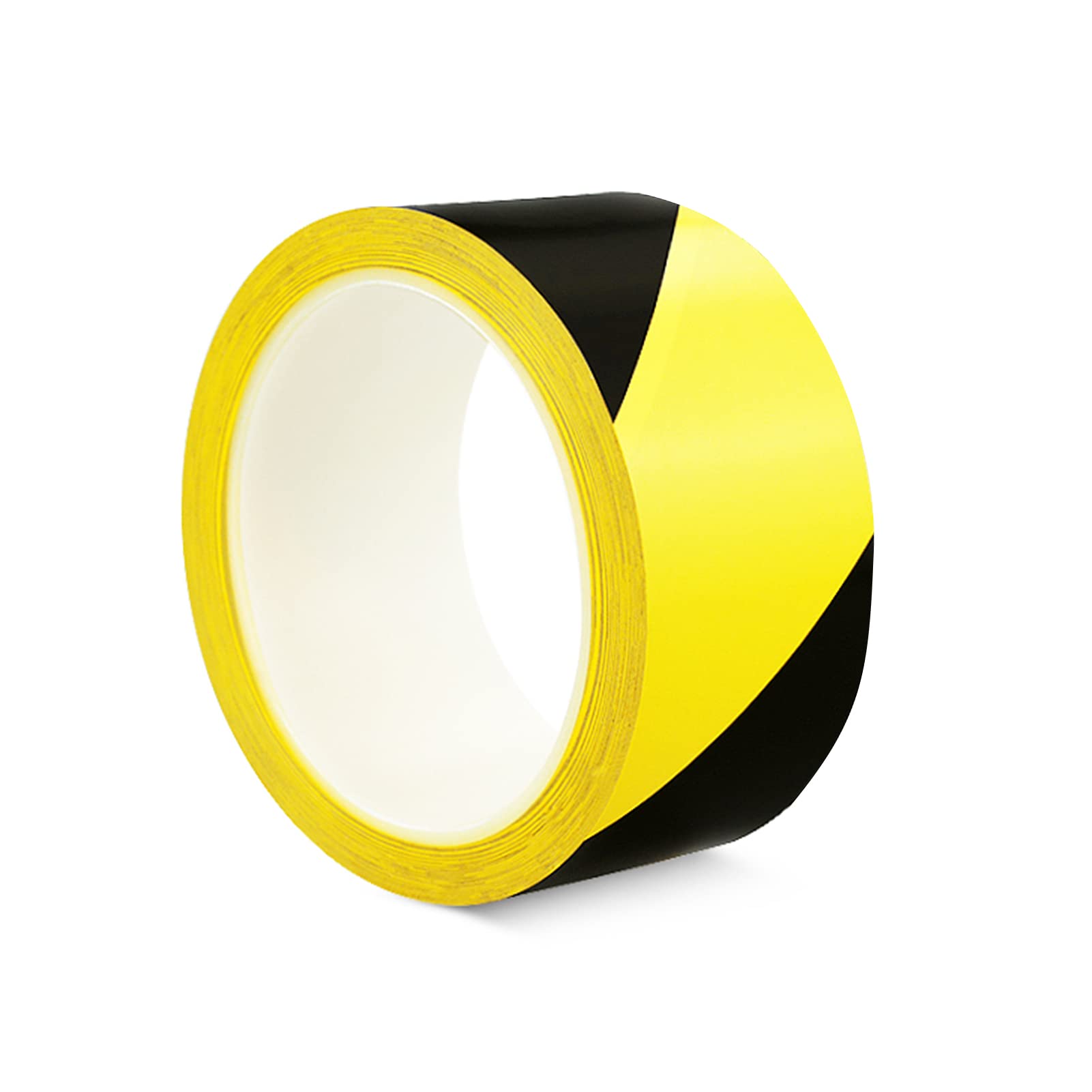 ALBOYI Black & Yellow Hazard Warning Tape - 1 Roll, 48mmX20m Self-Adhesive Safety Caution Tape for Floor Marking & Barrier