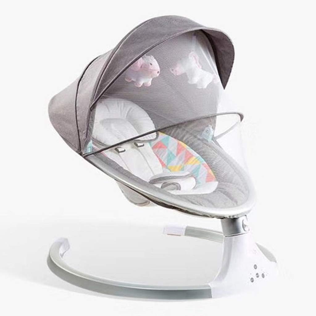 Sisyria Electric Rocking Bassinet For Baby,Automatic Rocking Baby Crib Bed Household Newborn Baby Cradle Soft Bedside Sleeper Basket