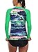 CharmLeaks Womens rashguard long sleeve rashguards rashguard swimsuit rashguard top Green Medium