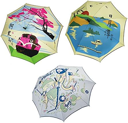 iUmBrella Auto Stick Parasol Umbrella - Windproof, Anti-UV, Waterproof - 3 Packs