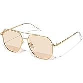 MEETSUN Retro Oversized Aviator Sunglasses for Women Men Polarized Large Vintage Classic Square Metal Aviators Shades