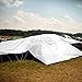 TANG Sunshades Depot 12 x 12 Feet Heavy Duty 10 Mil White Cover Tent Shelter Camping Tarpaulin Multi Purpose Waterproof Poly Tarp Cover Reinforced Rip-Stop with Grommets