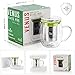 Tealyra - Venus 400ml - Tea Cup Infuser - Double Wall Glass Tea Cup with Lid and Stainless Steel Infuser Basket - Perfect Tea Mug for Office and Home Uses for Loose Leaf Tea Steeping - 13.5-ounce