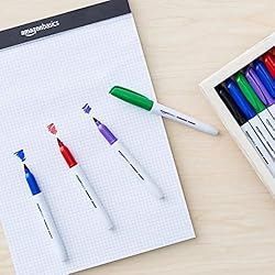 Amazon Basics Fine Tip Point Permanent Markers for