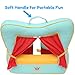 Finger Puppet Theater Stage by Better Line - Set Includes 6 Finger Family Puppets - Portable Plush Finger Puppet Theater is The Best Preschool Kids (Green)