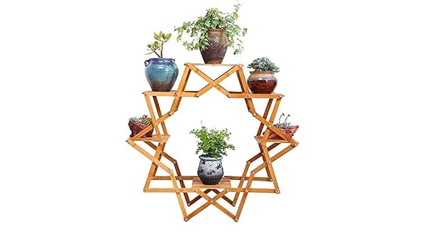 chishizhenxiang Soporte de Flores, Soporte de Maceta Plegable ...