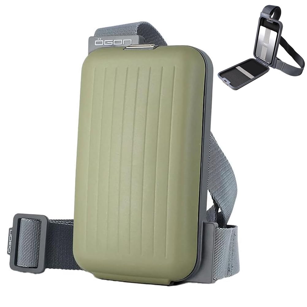 ÖGON -DESIGNS- Phone Bag & Wallet The ultimate smart case for your phone with an innovative built-in wallet (Cactus Green)