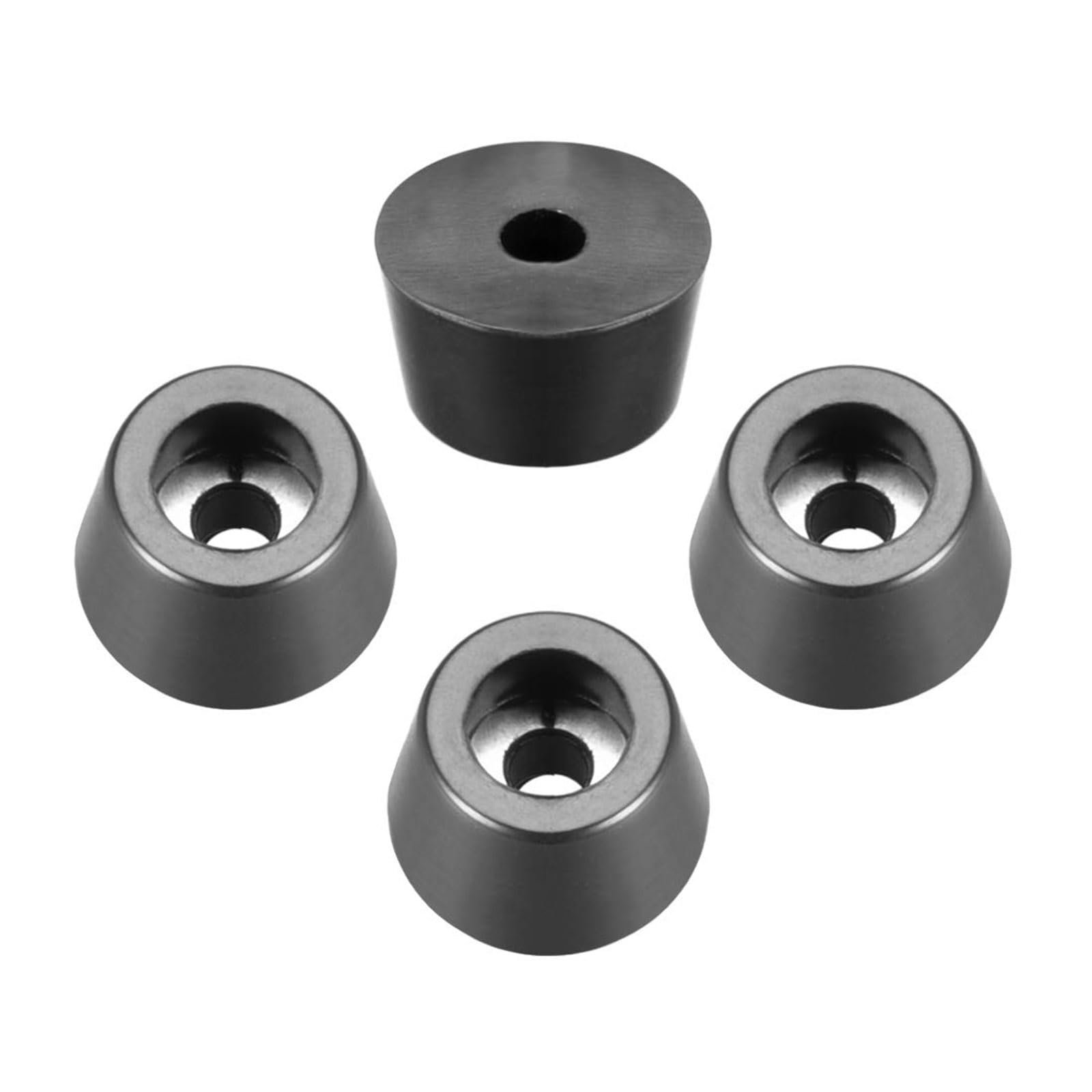 Recogwood 4Pcs Round Rubber Feet, D13mm x 10mm x H7mm Non Slip Furniture Feet Pads Rubber Bumpers Pad Protectors for Cabinet, Desk Tables, Couches, Chair