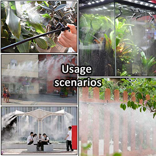 EONBON Misting Cooling System, 40ft Mist System with 9pcs Adjustable Misting Nozzles, Water