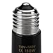 Pecute Reptile Heat Lamp 150W Infrared Ceramic Heater Natural Heat Emitter Appliances Lamp Bulb Pet Coop Grow Light 110V Black