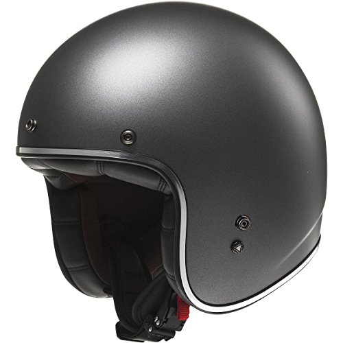 LS2 Helmets Kurt Solid Bobber Open Face Motorcycle Helmet (Matte Titanium, Large)