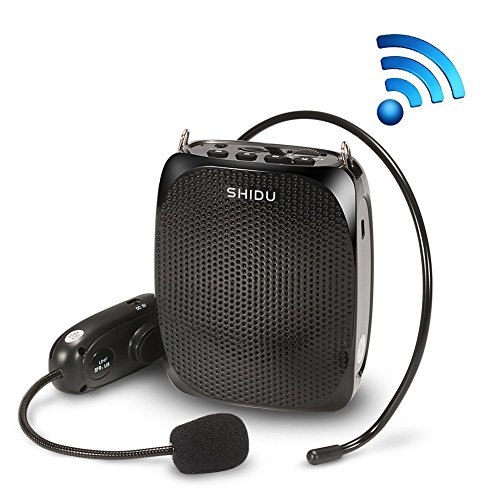 Portable wireless voice amplifier & microphone with…