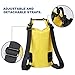 TOTOBAY Waterproof Dry Bag, Upgrade Design Perspective Window Roll Top Dry Sack with Adjustable Shoulder Straps for Water Outdoor Sports (Yellow, 10 L)