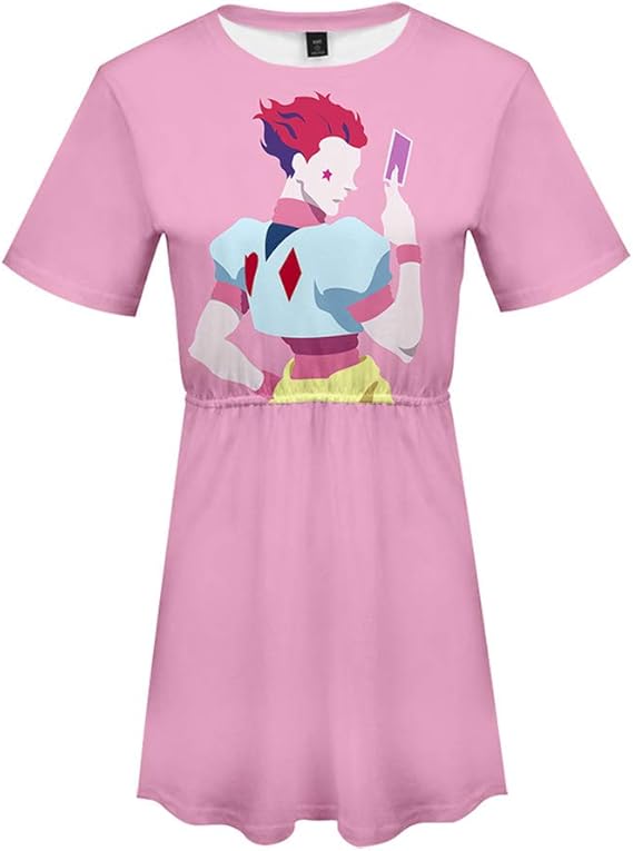 Amazon.com: Hunter X Hunter Anime Print Short Sleeve Casual Dresses