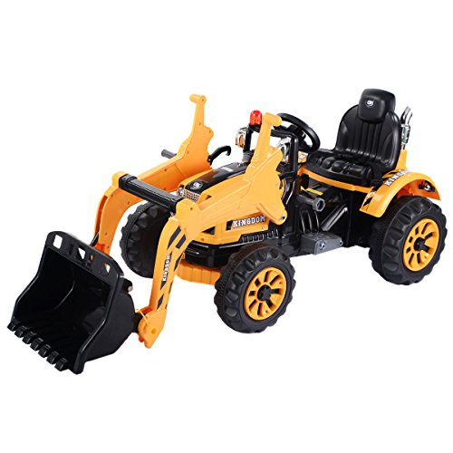 Costzon 12V Battery Powered Kids Ride On Excavator Truck with Front Loader Digger Yellow Buy Costzon 12V Battery Powered Kids Ride On Excavator Truck with Front Loader Digger Yellow Buy