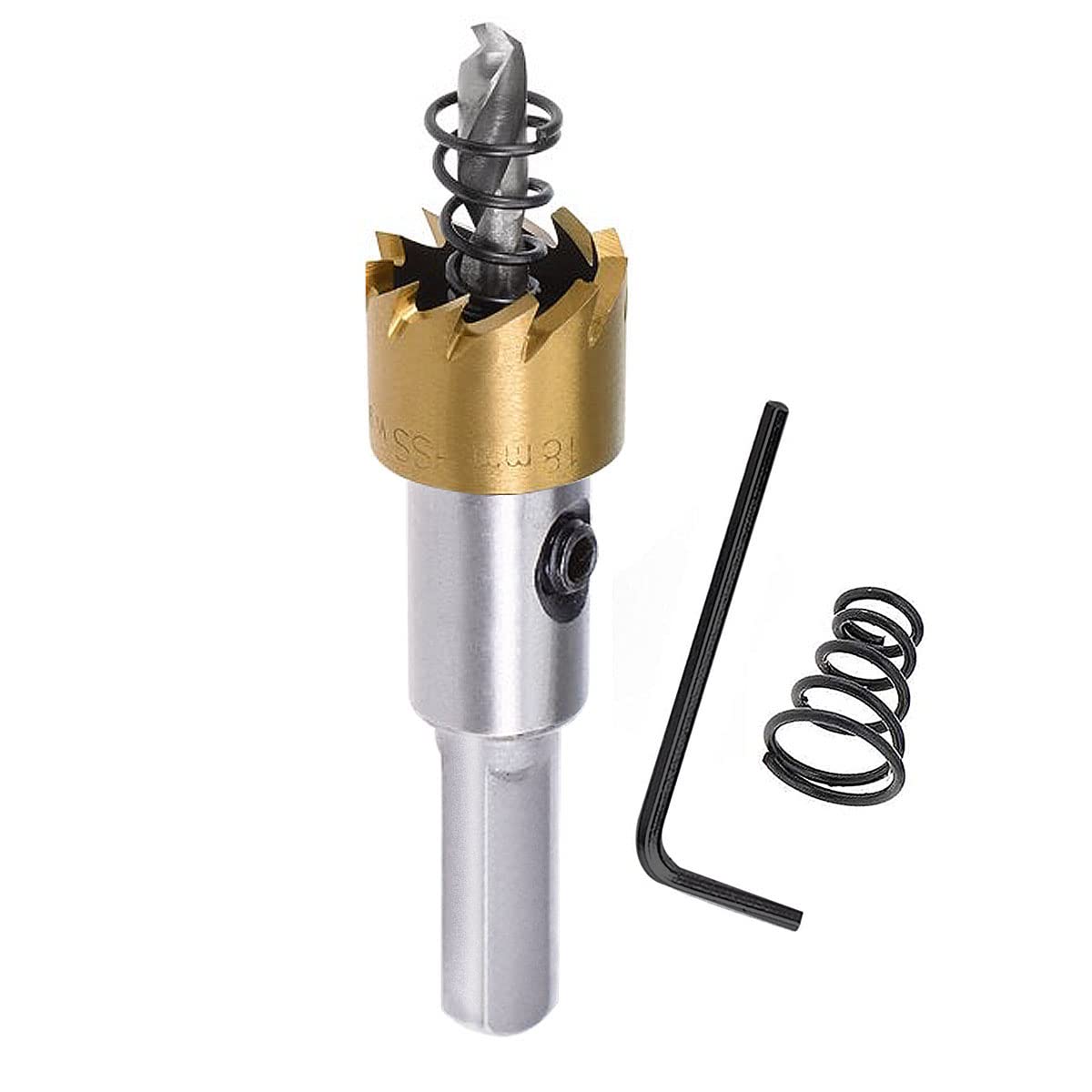 SagaSave 18mm Hole Opener High Speed Drill Bits Metal Hole Cutter, Long Life Hole Saw with Allen Key for Metal Wood Stainless Steel Aluminum, 0.71inch 1PCS