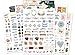 Oriday, Monthly Calendar Planner Stickers 6 Sheets, Set of 391 Stickers for Daily Life Productivity