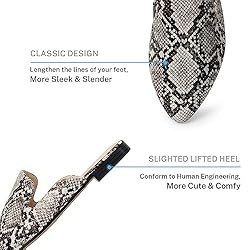 MUSSHOE Mules for Women Flats Comfortable Pointed