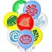 50 Pcs Moana Inspired Balloons Birthday Decoration Boat Sail Swirls Hooks Hawaiian Flower Leaves for Tropical Luau Summer Party