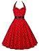 GRACE KARIN Women's Halter 1950s Vintage Wiggle Dress for Party Cocktail
