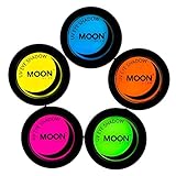 Moon Glow - Blacklight Neon Eye Shadow 0.12oz Set of 5 colors – Glows brightly under Blacklights / UV Lighting!