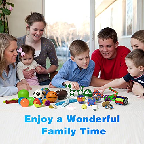 Fidget Toys, 32 Pcs Sensory Toys Set, Fidget Pack with Stress Ball Marble Mesh and More, Relieves Stress and Anxiety Fidget Toy for Children/ Adults/ ADHD/ Autism, Gifts for Birthday/ Classroom Reward